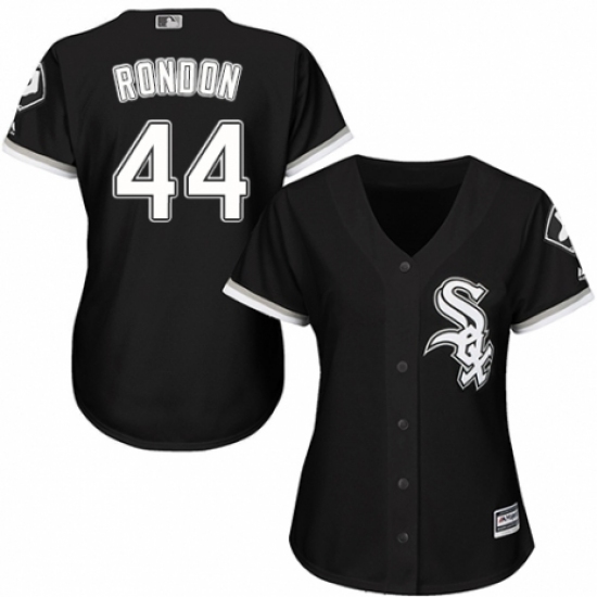 Women's Majestic Chicago White Sox #44 Bruce Rondon Replica Black Alternate Home Cool Base MLB Jersey - Ujersey