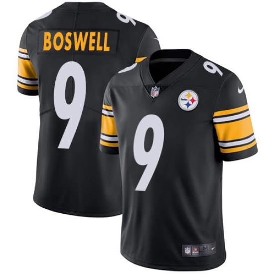 Youth Nike Pittsburgh Steelers #9 Chris Boswell Black Team Color Vapor Untouchable Limited Player NFL Jersey - Ujersey