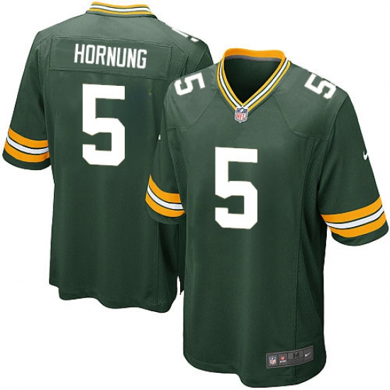 Men's Nike Green Bay Packers #5 Paul Hornung Game Green Team Color NFL Jersey - Ujersey