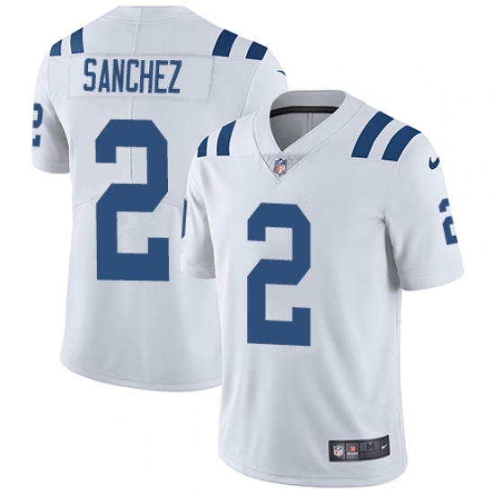 Men's Nike Indianapolis Colts #2 Rigoberto Sanchez White Vapor Untouchable Limited Player NFL Jersey - Ujersey