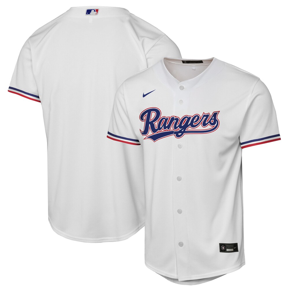 Youth Texas Rangers  Nike White Home Replica Jersey - ujerseystore