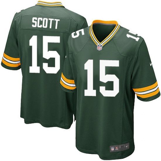 Men's Nike Green Bay Packers #15 JK Scott Game Green Team Color NFL Jersey - Ujersey