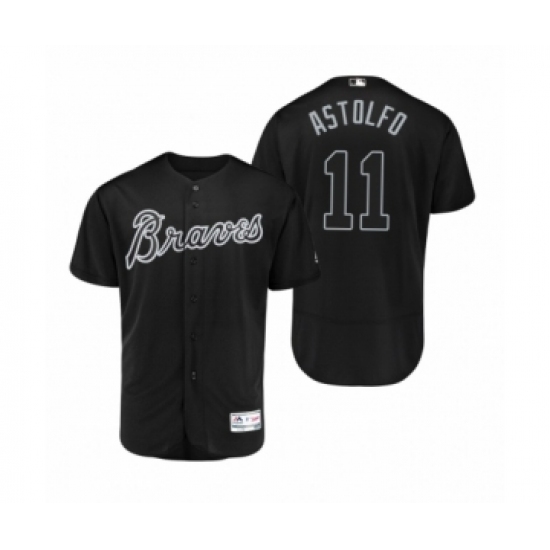 Men's Atlanta Braves #11 Ender Inciarte Astolfo Black 2019 Players Weekend Authentic Jersey - Ujersey
