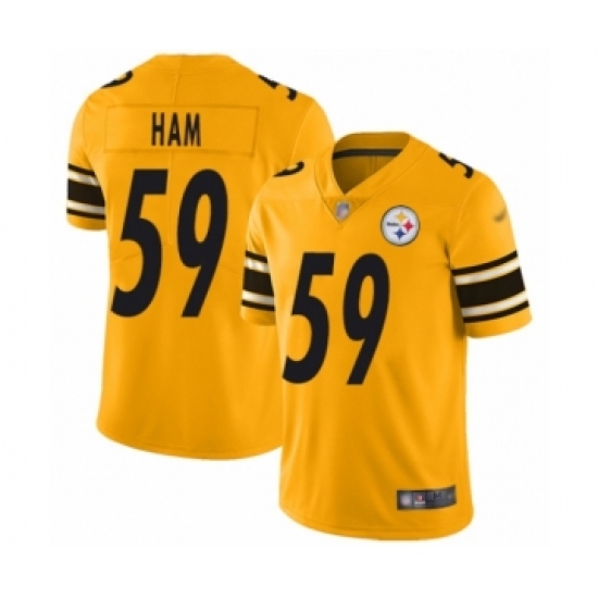 Women's Pittsburgh Steelers #59 Jack Ham Limited Gold Inverted Legend Football Jersey - Ujersey