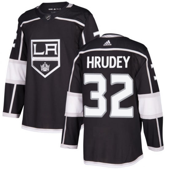 Youth Adidas Los Angeles Kings #32 Kelly Hrudey Authentic Black Home NHL Jersey - Ujersey