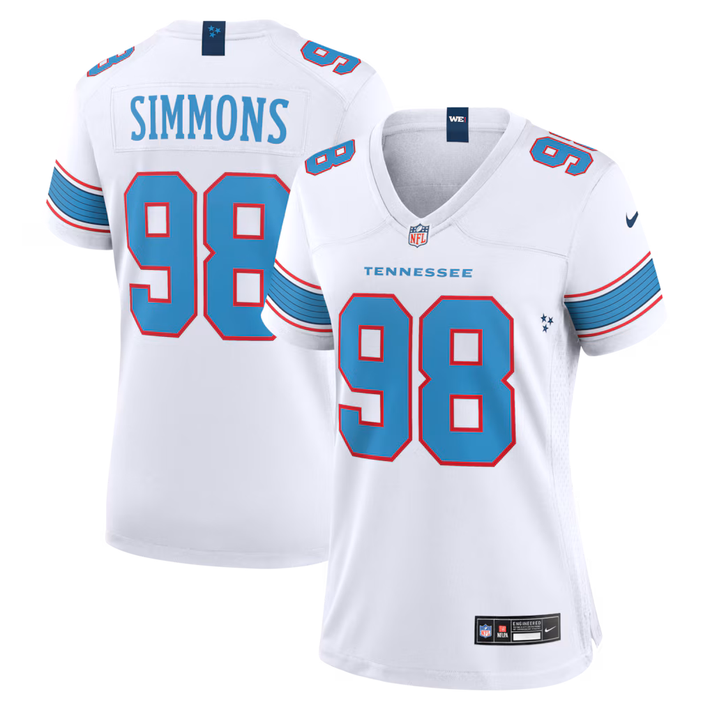 Women's Tennessee Titans Jeffery Simmons Nike White Game Jersey - Vujersey Los Angeles Rams