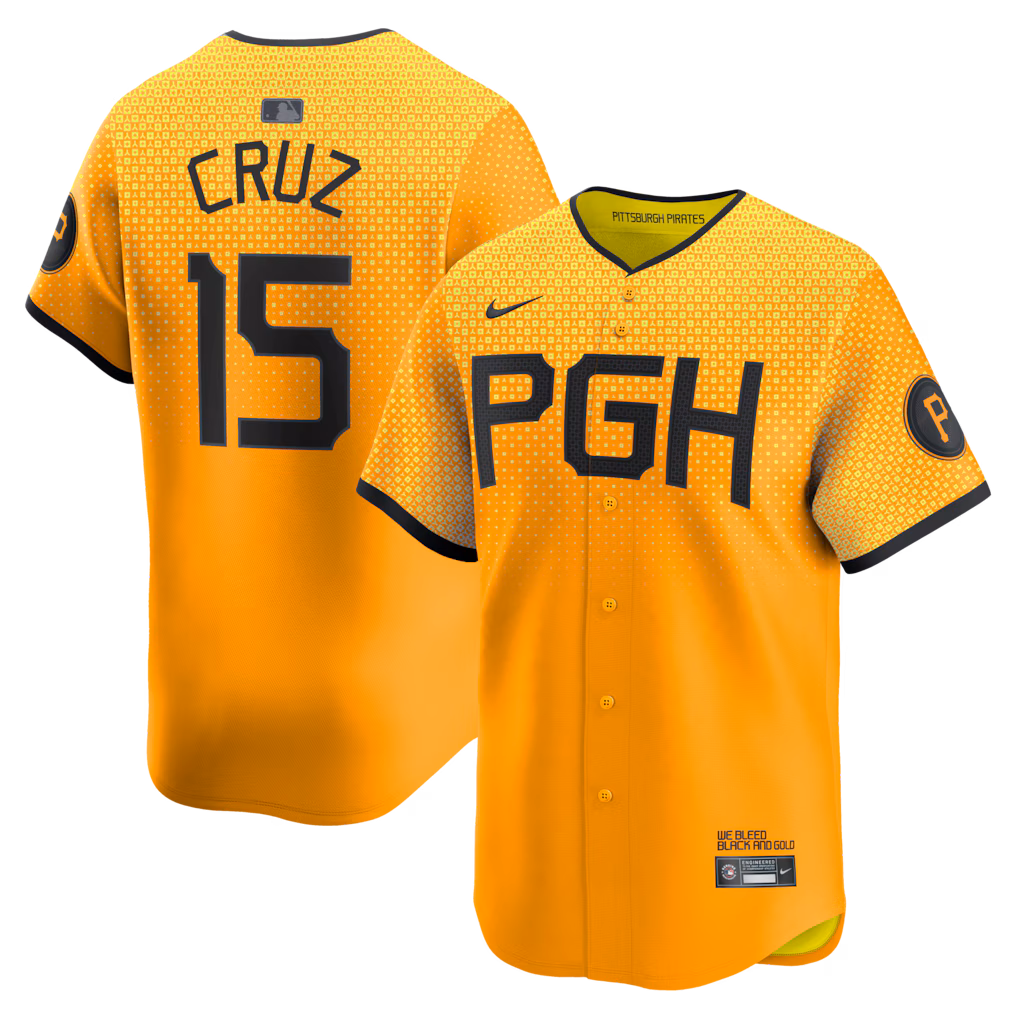 Men's Pittsburgh Pirates Oneil Cruz Nike Gold City Connect Limited Jersey - Ujersey
