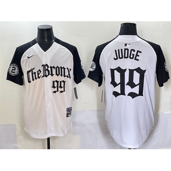 Men's New York Yankees #99 Aaron Judge White Black 'Gothic Legacy Edition' Vapor Premier Limited Stitched Baseball Jersey - Ujersey