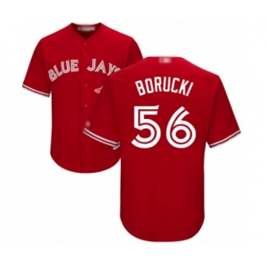 Youth Toronto Blue Jays #56 Ryan Borucki Authentic Scarlet Alternate Baseball Player Jersey - Ujersey