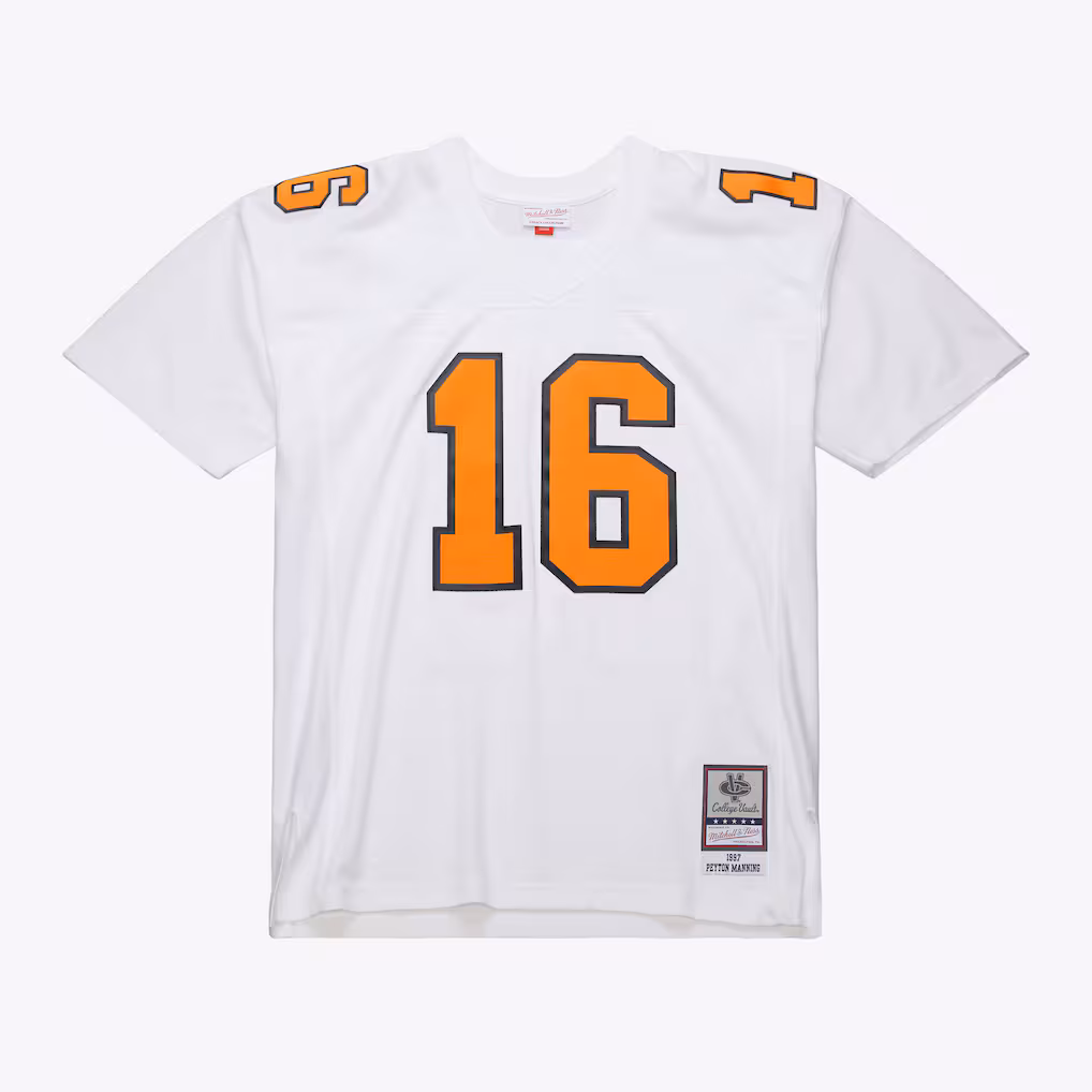 Men's Mitchell & Ness Peyton Manning White Tennessee Volunteers 1997 Legacy Replica Jersey