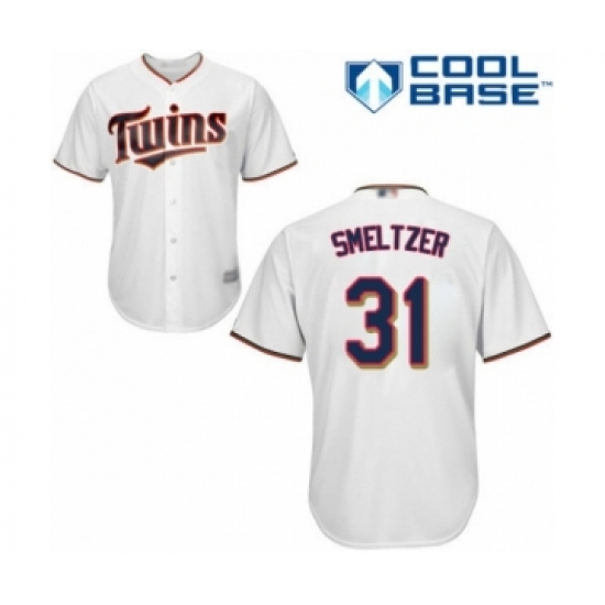 Youth Minnesota Twins #31 Devin Smeltzer Authentic White Home Cool Base Baseball Player Jersey - Ujersey