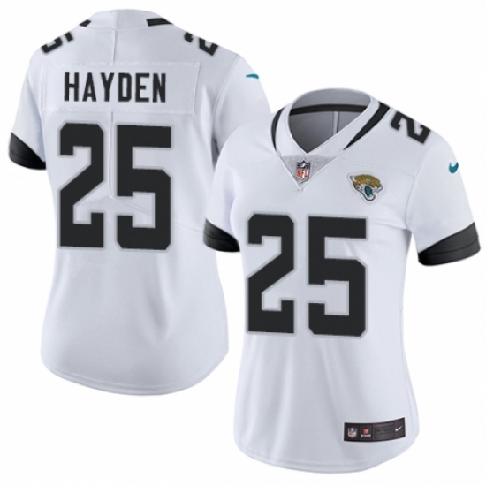 Women's Nike Jacksonville Jaguars #25 D.J. Hayden White Vapor Untouchable Elite Player NFL Jersey - Ujersey