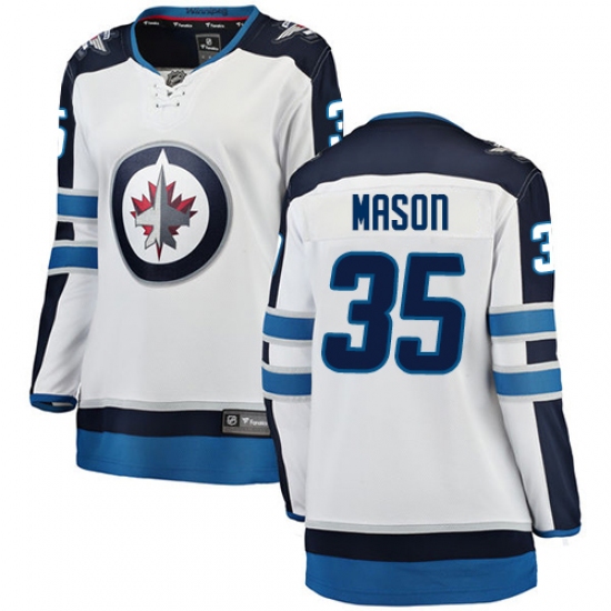 Women's Winnipeg Jets #35 Steve Mason Fanatics Branded White Away Breakaway NHL Jersey - Ujersey