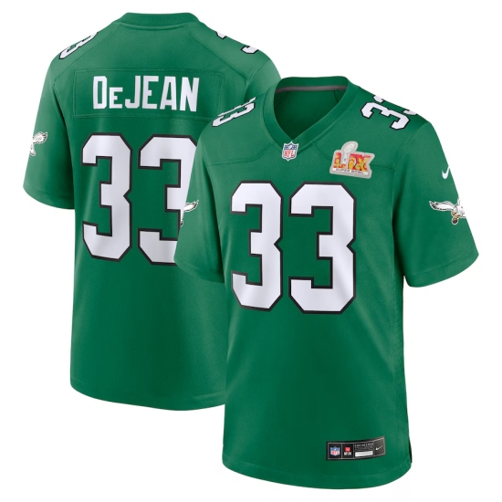Men's Philadelphia Eagles #33 Cooper DeJean Nike Kelly Green Super Bowl LIX 2nd Alternate Game Jersey - Ujersey