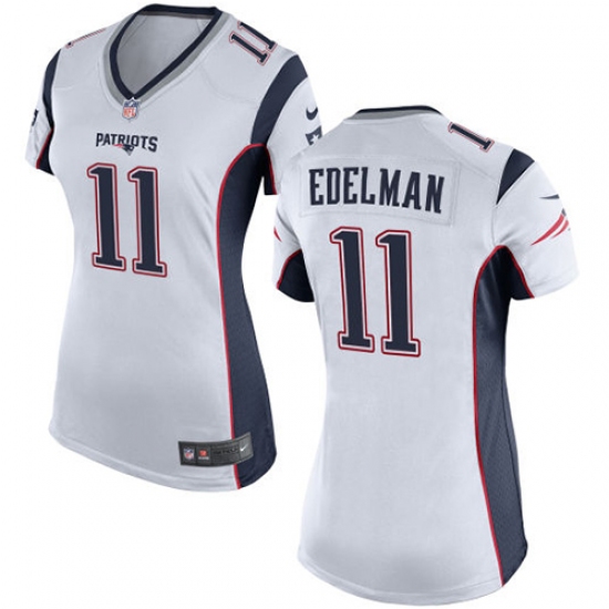 Women's Nike New England Patriots #11 Julian Edelman Game White NFL Jersey - Ujersey