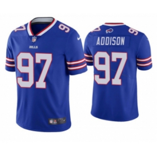 Men's Buffalo Bills #97 Mario Addison Blue Vapor Untouchable Limited Stitched Jersey - Ujersey