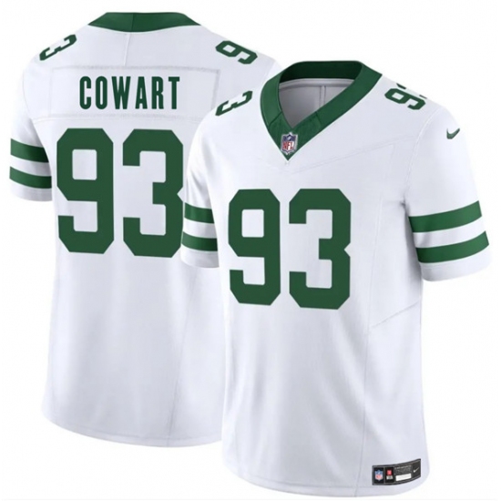 Men's New York Jets #93 Byron Cowart White 2025 F.U.S.E. Vapor Untouchable Limited Football Stitched Jersey - Ujersey