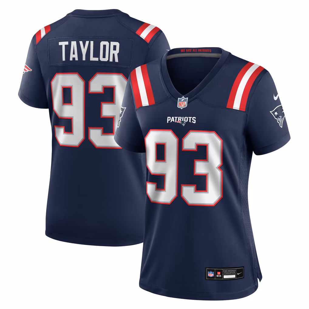 Women's New England Patriots Leonard Taylor Nike Navy Team Game Jersey - Ujersey