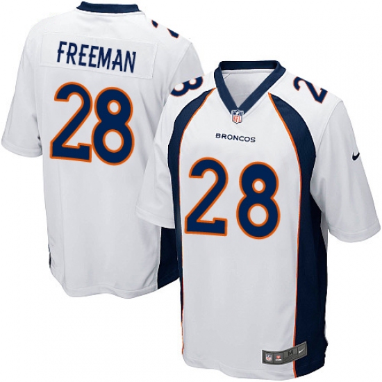 Men's Nike Denver Broncos #28 Royce Freeman Game White NFL Jersey - Ujersey