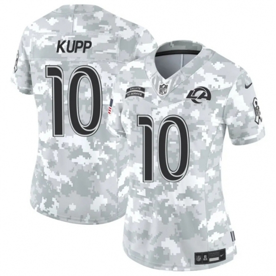 Women's Los Angeles Rams #10 Cooper Kupp 2024 F.U.S.E Arctic Camo Salute To Service Limited Stitched Football Jersey(Run Small) - Ujersey