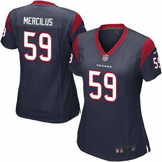 Women's Nike Houston Texans #59 Whitney Mercilus Game Navy Blue Team Color NFL Jersey - Ujersey