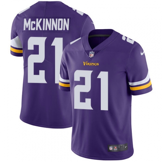 Youth Nike Minnesota Vikings #21 Jerick McKinnon Purple Team Color Vapor Untouchable Limited Player NFL Jersey - Ujersey