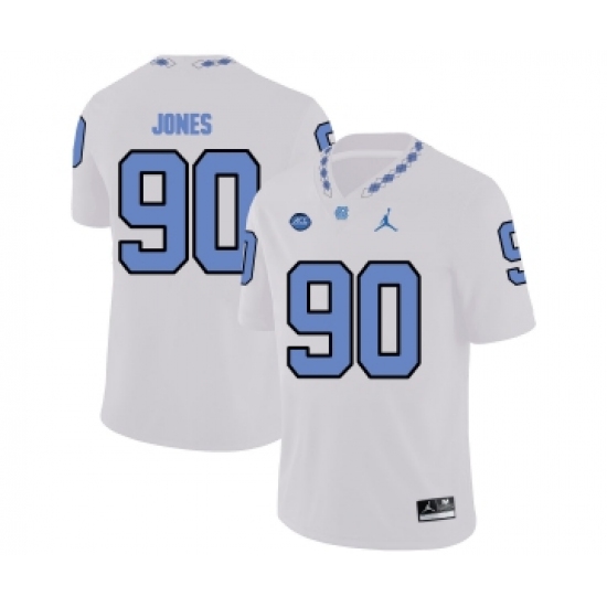 North Carolina Tar Heels 90 Andrew Jones White College Football Jersey - Ujersey