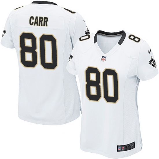 Women's Nike New Orleans Saints #80 Austin Carr Game White NFL Jersey - Ujersey