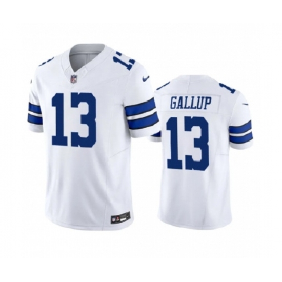 Men's Nike Dallas Cowboys #13 Michael Gallup White 2023 F.U.S.E. Vapor Limited Stitched Football Jersey - Ujersey