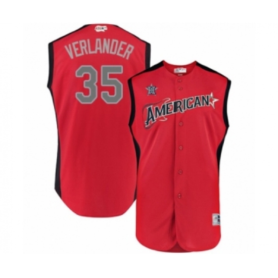 Youth Houston Astros #35 Justin Verlander Authentic Red American League 2019 Baseball All-Star Jersey - Ujersey
