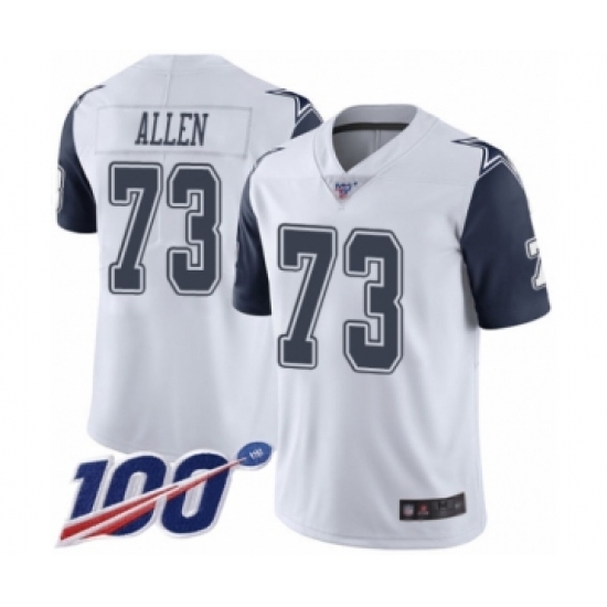 Men's Dallas Cowboys #73 Larry Allen Limited White Rush Vapor Untouchable 100th Season Football Jersey - Ujersey