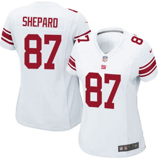 Women's Nike New York Giants #87 Sterling Shepard Game White NFL Jersey - Ujersey