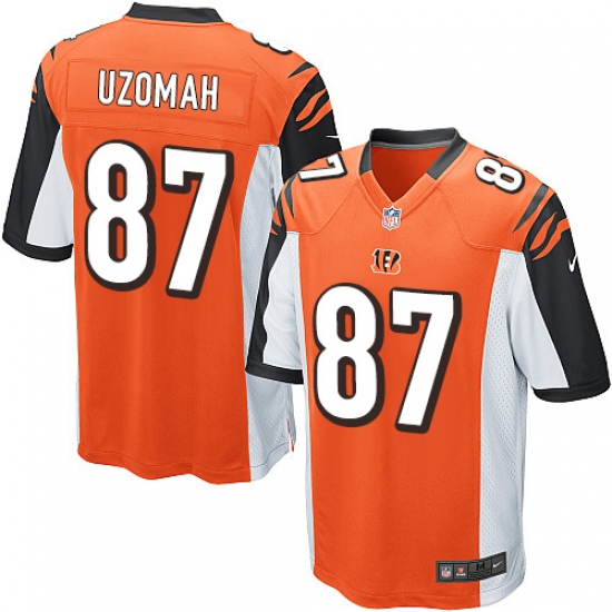 Men's Nike Cincinnati Bengals #87 C.J. Uzomah Game Orange Alternate NFL Jersey