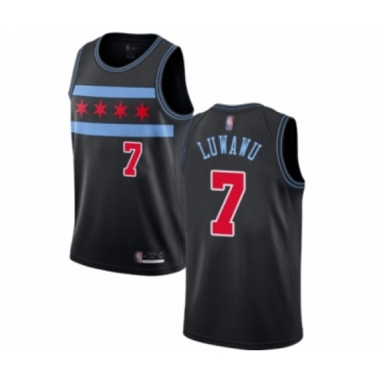 Women's Chicago Bulls #7 Timothe Luwawu Swingman Black Basketball Jersey - City Edition - Ujersey