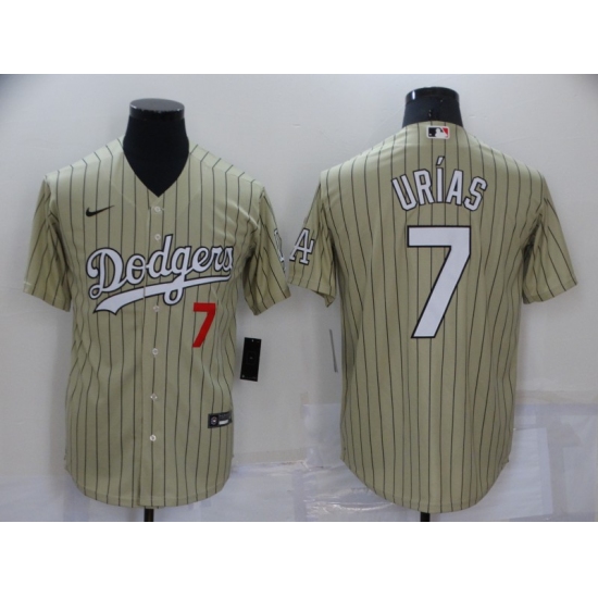 Men's Nike Los Angeles Dodgers #7 Julio Urias Camo Stripes Authentic Jersey - Ujersey
