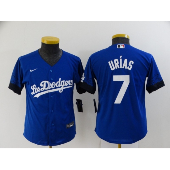 Youth Nike Los Angeles Dodgers #7 Julio Urias Blue City Player Jersey - Ujersey