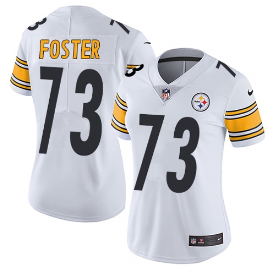 Women's Nike Pittsburgh Steelers #73 Ramon Foster White Vapor Untouchable Limited Player NFL Jersey - Ujersey
