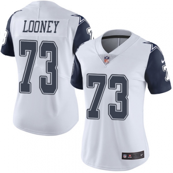 Women's Nike Dallas Cowboys #73 Joe Looney Limited White Rush Vapor Untouchable NFL Jersey - Ujersey