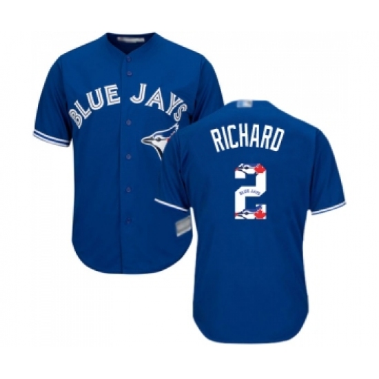 Men's Toronto Blue Jays #2 Clayton Richard Authentic Blue Team Logo Fashion Baseball Jersey - Ujersey