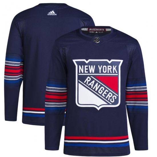 Men's New York Rangers Blank Navy Stitched Jersey - Ujersey
