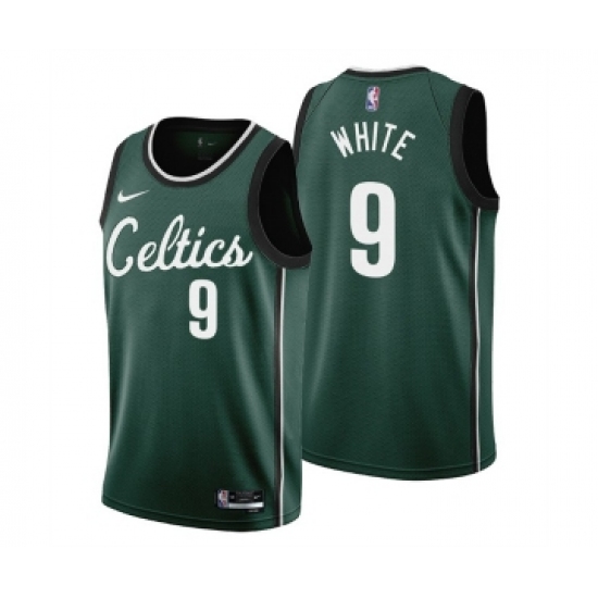 Men's Boston Celtics #9 Derrick White 2022-23 Green City Edition Stitched Jersey