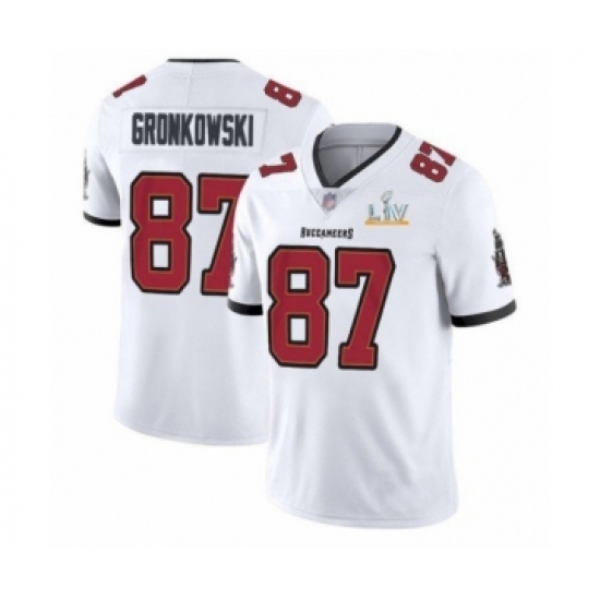 Women's Tampa Bay Buccaneers #87 White Limited Jersey 2021 Super Bowl LV - Ujersey