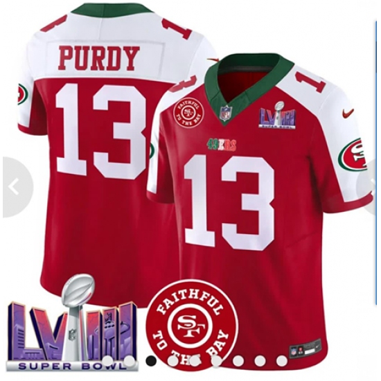 Men's San Francisco 49ers #13 Brock Purdy Red 2023 F U S E And Faithful To The Bay Stitched Football Jersey - Ujersey