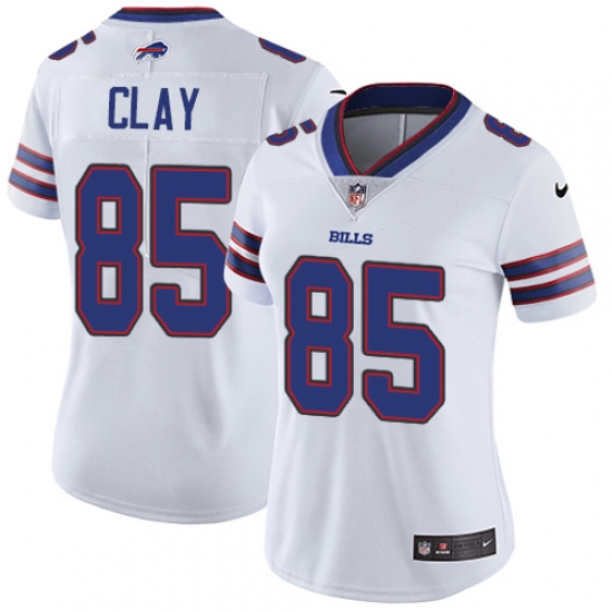 Women's Nike Buffalo Bills #85 Charles Clay White Vapor Untouchable Limited Player NFL Jersey - Ujersey
