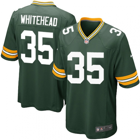 Men's Nike Green Bay Packers #35 Jermaine Whitehead Game Green Team Color NFL Jersey - Ujersey