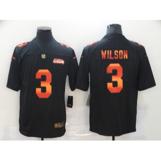 Men's Seattle Seahawks #3 Russell Wilson Black colorful Nike Limited Jersey - Ujersey