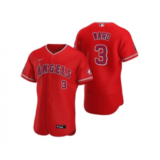 Men's Los Angeles Angels #3 Waylor Ward Red Flex Base Stitched Jersey - Ujersey