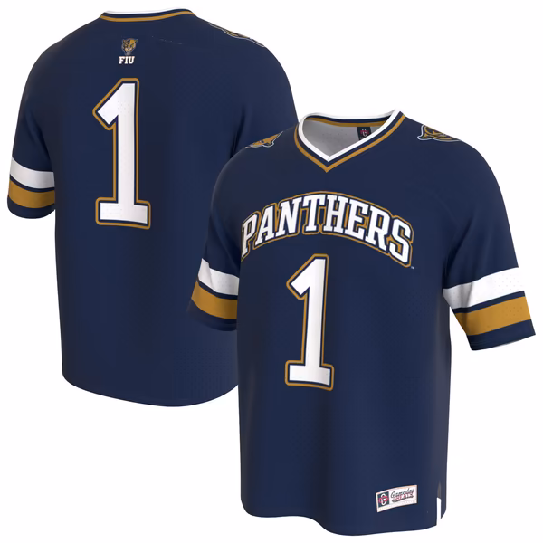 Youth GameDay Greats Navy FIU Panthers Lightweight Collegiate Football Fashion Jersey - SUjersey01