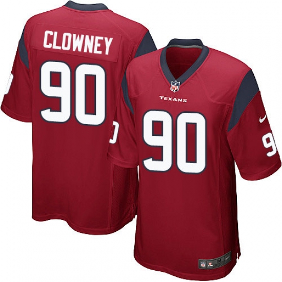 Men's Nike Houston Texans #90 Jadeveon Clowney Game Red Alternate NFL Jersey - Ujersey