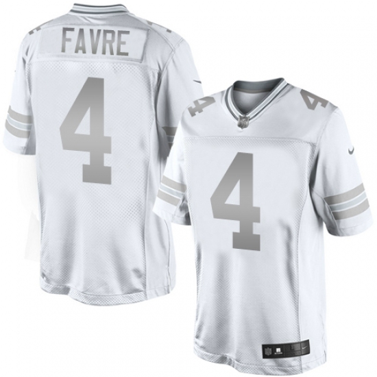 Men's Nike Green Bay Packers #4 Brett Favre Limited White Platinum NFL Jersey - Ujersey